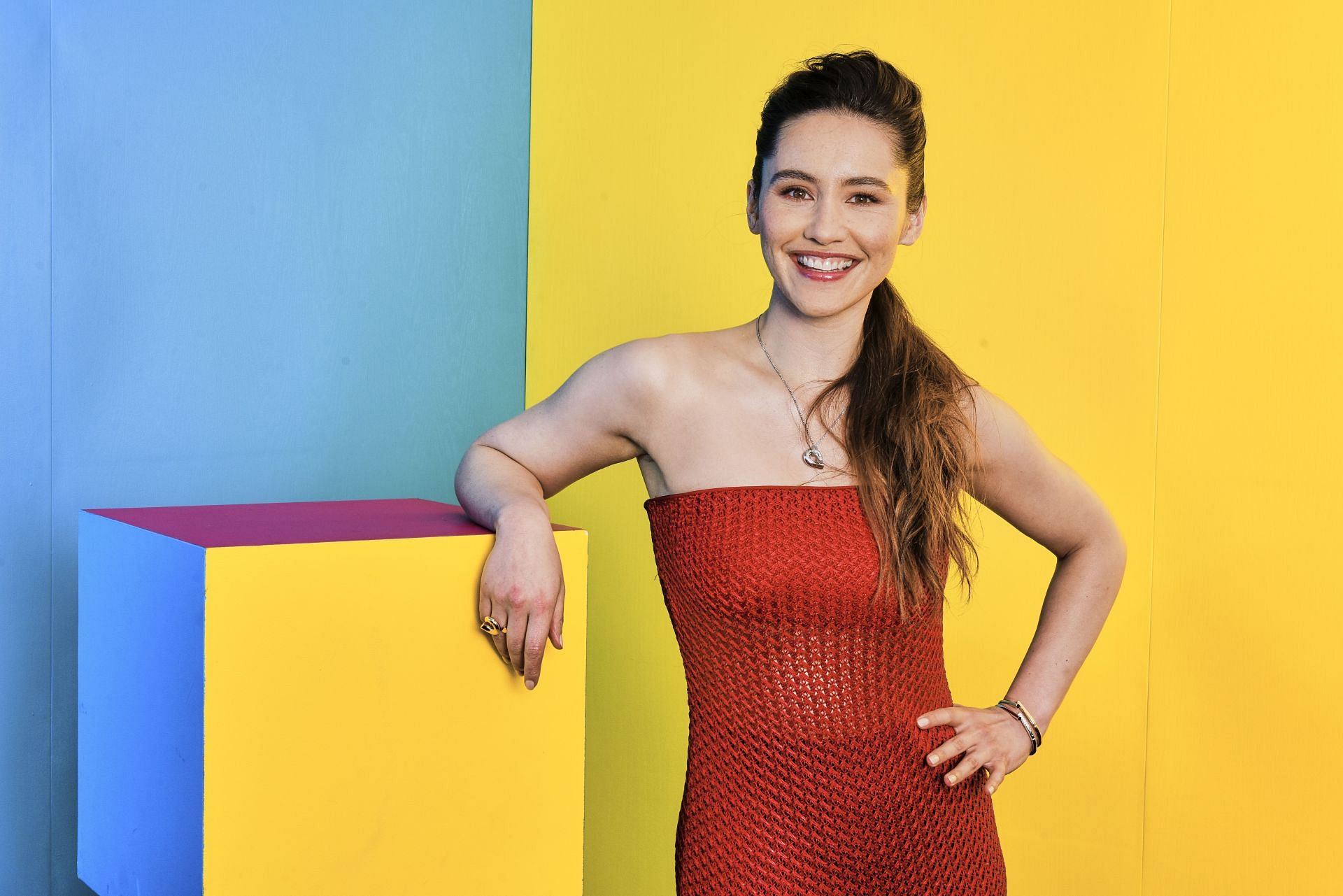 Christina Chong visits the #IMDboat official portrait studio at San Diego Comic-Con 2022 (Image via Getty)